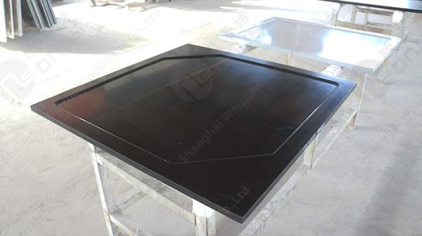 Resist Heat Epoxy Resin Laboratory Worktops , Black Glare Surfaces