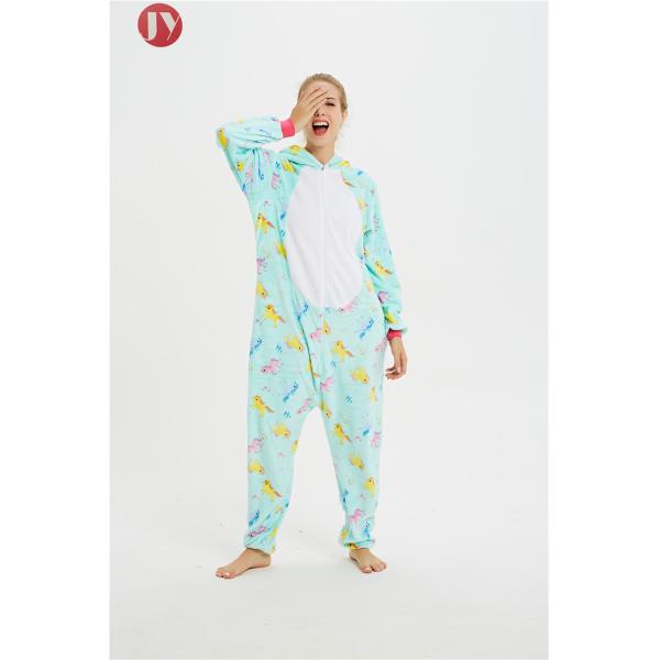Wholesale Soft Polyester Fluffy Flannel Fleece Unicorn Kigurumi Costume Pajamas