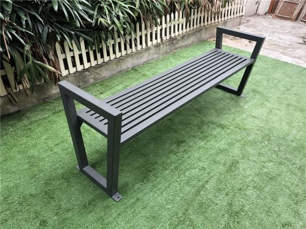 Bancos de parque de metal à prova d' água, bancos de aço leve anti-ferrugem com apoios de braço
