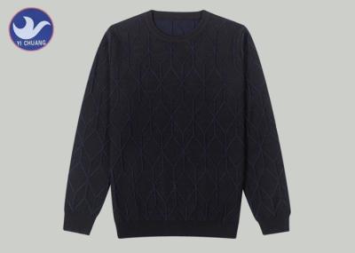 Fancy Geometric Knitting Men's Knit Pullover Sweater Long Sleeves Casual Clothing