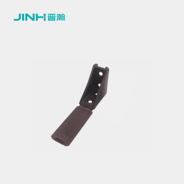 Escuadra de esquina de plástico en forma de L con cubierta, sujeción de 4 orificios para la conexión de tableros de muebles, moldeada por inyección de alta resistencia, 10x28mm (JH-17010)