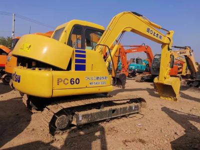 Mini máquina escavadora amarela de 12RPM 6300kg KOMATSU PC60 7