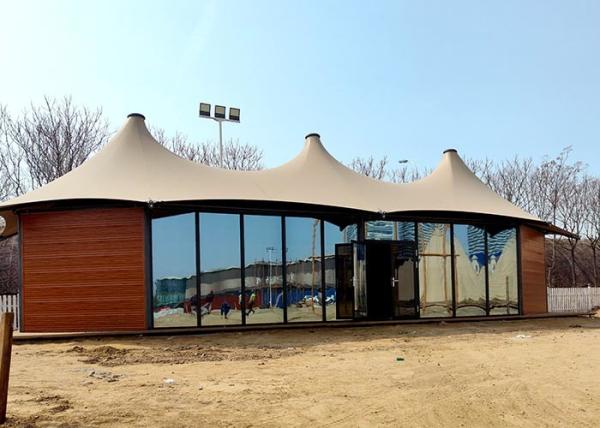 Luxury Triple Top Large Glamping Safari Tents For Hotel Restaurant