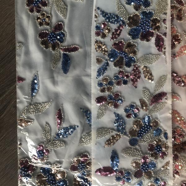 Easily Customizable Luxury 3D Flowers Beaded Embroidery Lace Fabric New Design Lace for Party Dress Women's Dress