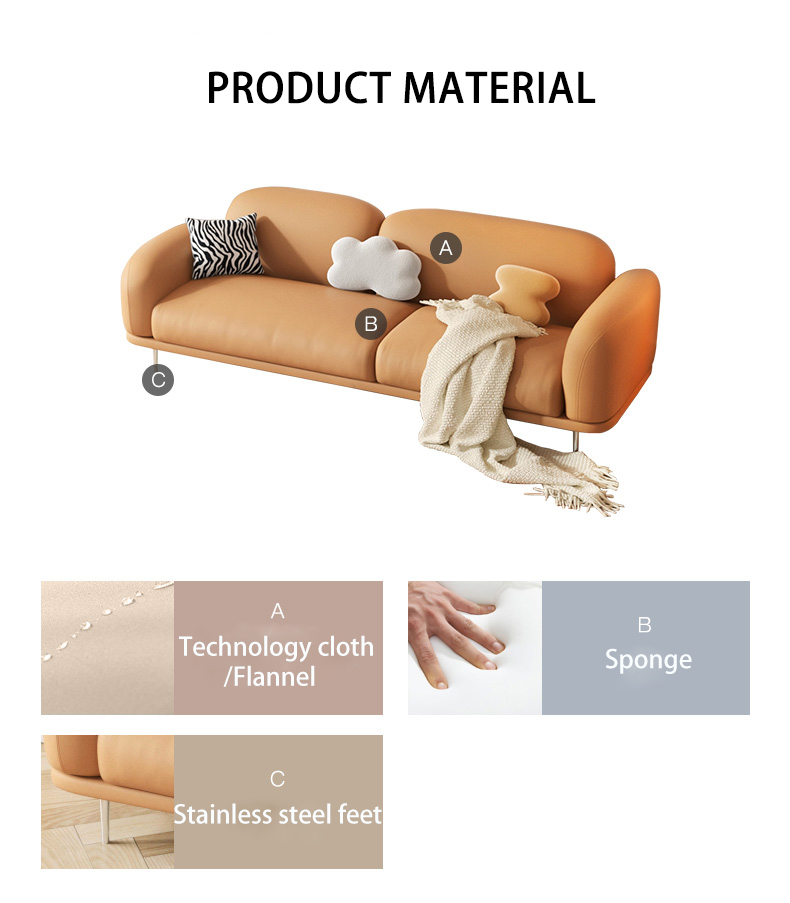 Мебель софы комнаты прожития Seater фланели 3 квартиры секционная простая современная