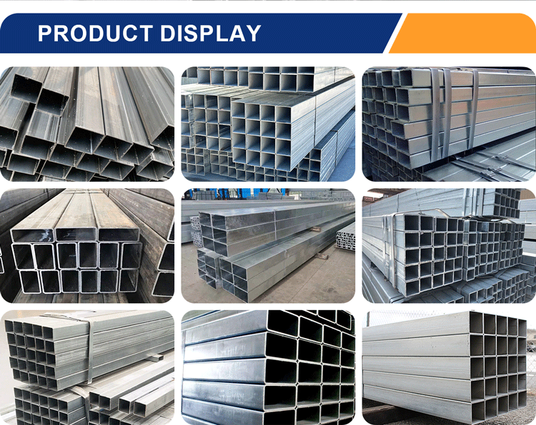 Invoicing By Theoretical Weight Carbon Steel Galvanized Square Rectangular Hollow ERW Tube Oil Pipe Grade Q195 Q235 Q345