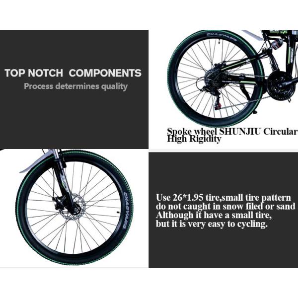 White 26 Inch Folding Electric Bike 350W 48V 10AH 35 Km/H Max Speed