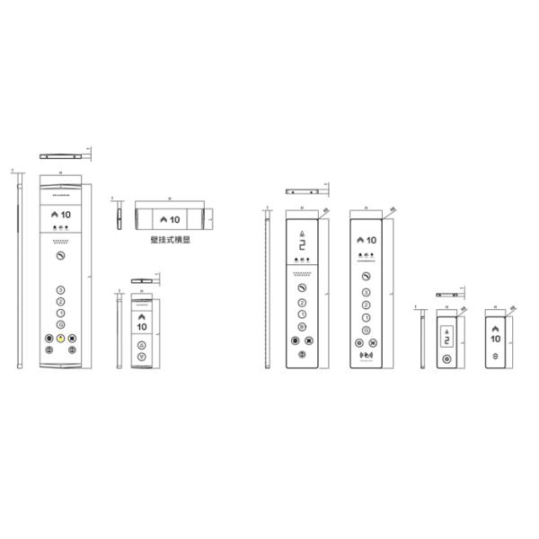 Лифт разделяет панель кнопки звонка лифта дисплея LCD с отверстием стороны коробки