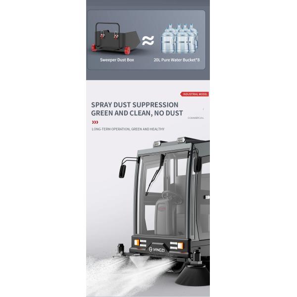 YZ-S12 All Closed Industrial Ride-on Floor Sweeper Machine Park Road Street Sweeper Car
