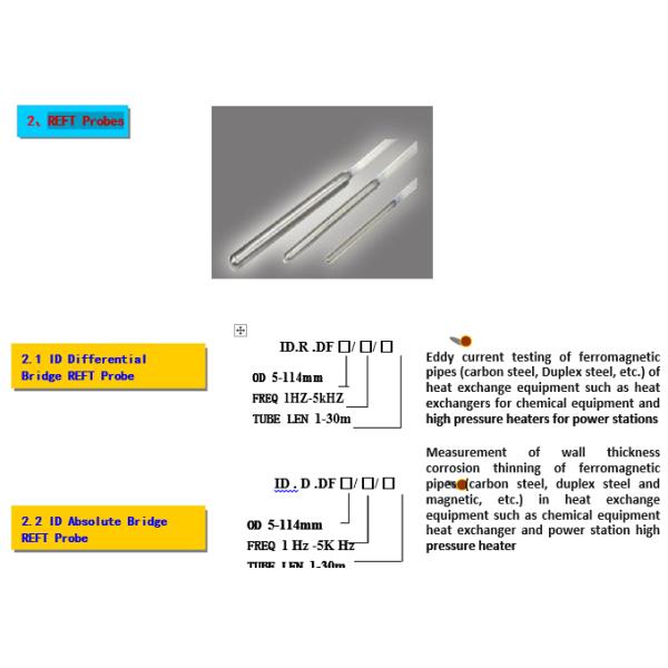 REFT Eddy Current Testing Equipment Inspection Probe