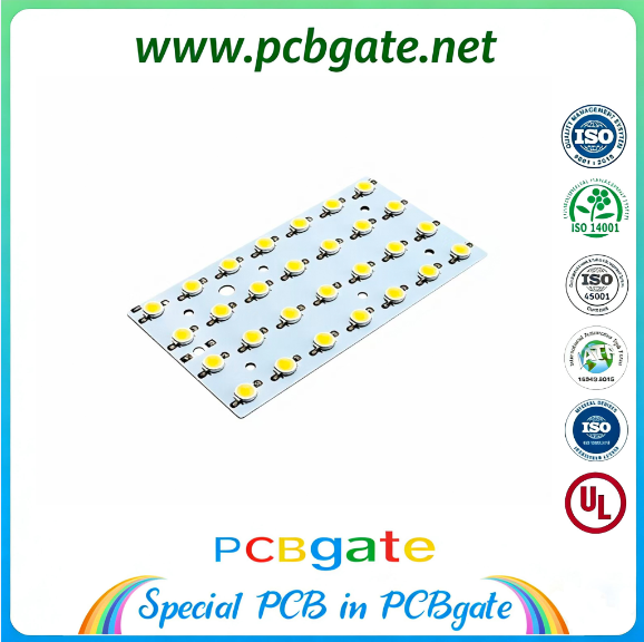 Rectangular High-Power LED Alu PCB Module (MCPCB), High Thermal Conductivity Board for Linear Lights/High-Bay Lights