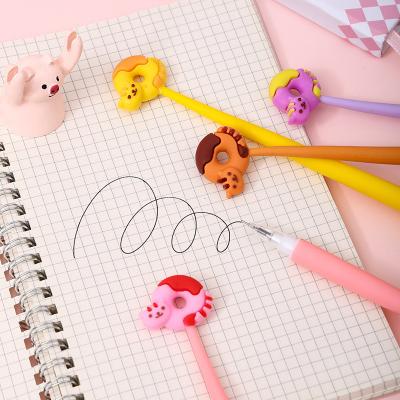 Cute Cartoon Silicone Gel Ink Pens Cartoon Animal Writing Pens 0.5 Mm Assorted Styles Pens Stationery For Office Present