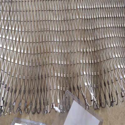 Knotted Type 1/8 Inch Stainless Steel Rope Mesh Anti Corrosion