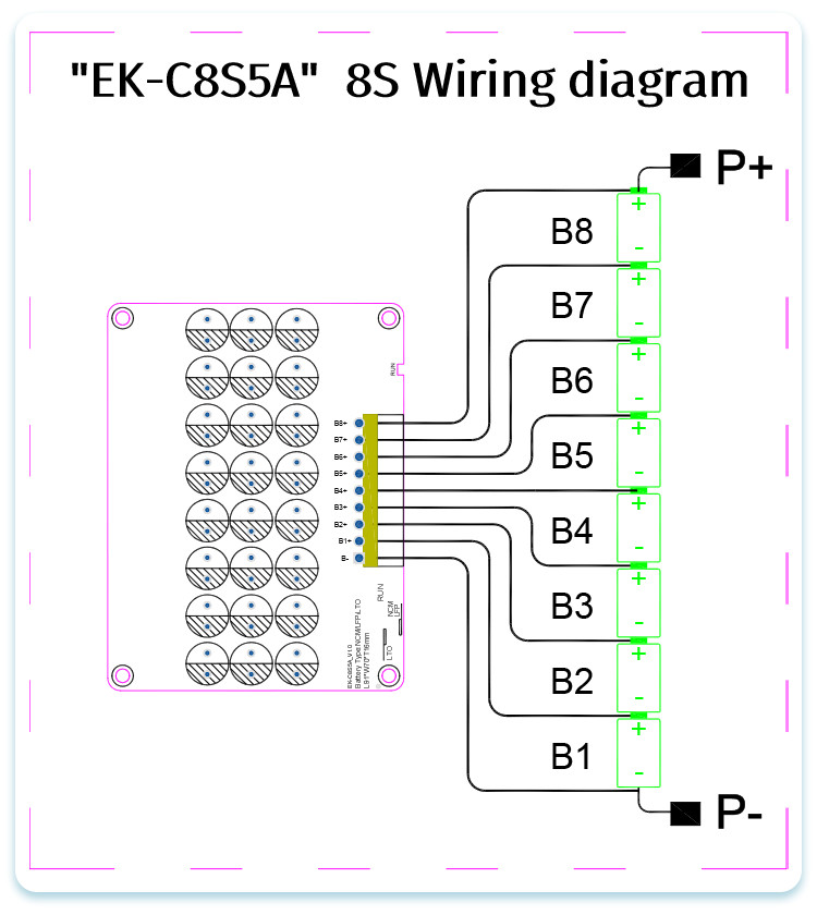 8S 5A Активный балансировщик Эквилятор 6S 7S Балансировщик Lipo Lifepo4 Lto Lithium Активная батарея Эквилятор передачи энергии