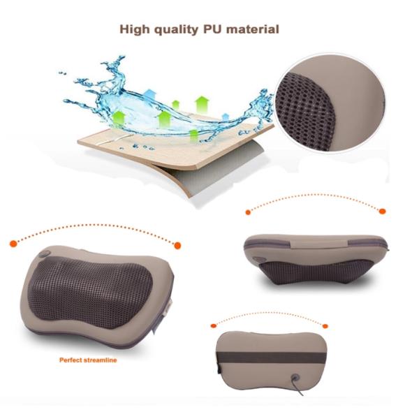 Car And Home Electric Rolling Electric Massage Pillow 15 Minutes Auto Off