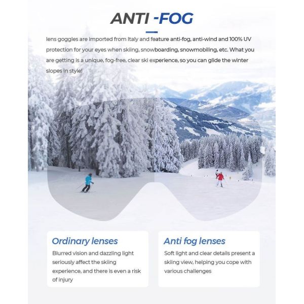TPU PC Snow Goggles Heated Anti Fog Polarized Magnetic Interchangeable Lens Customized Logo for Women Snowboard Skiing