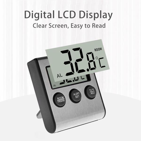 DTH-63 Digital LCD Fridge Freezer Thermometer Cold Room Temperature Gauge Monitor Refrigerator Thermometer