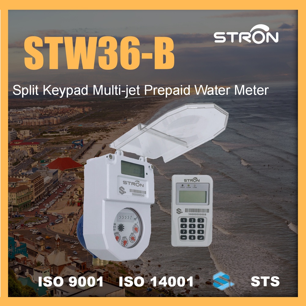 1/2 Inch Split Keyboard Prepaid Water Meter with 7.8l/h Flow Rate and Refusal Tendering