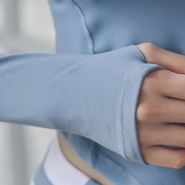 OEM Factory Stand Collar Full Zip Yoga Jacket Women Sportswear 100pcs MOQ