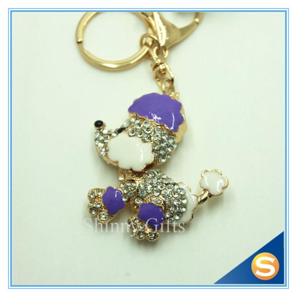 Rhinestone Mouse Shape Metal Key chain Metal Crystal Lovely Key Chain