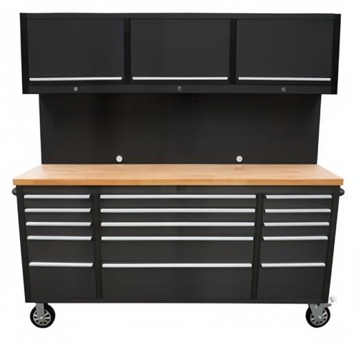 Stainless Rolling Workbench with Heavy Duty Wheels and KEY Lock Mobile Garage Tool Chest