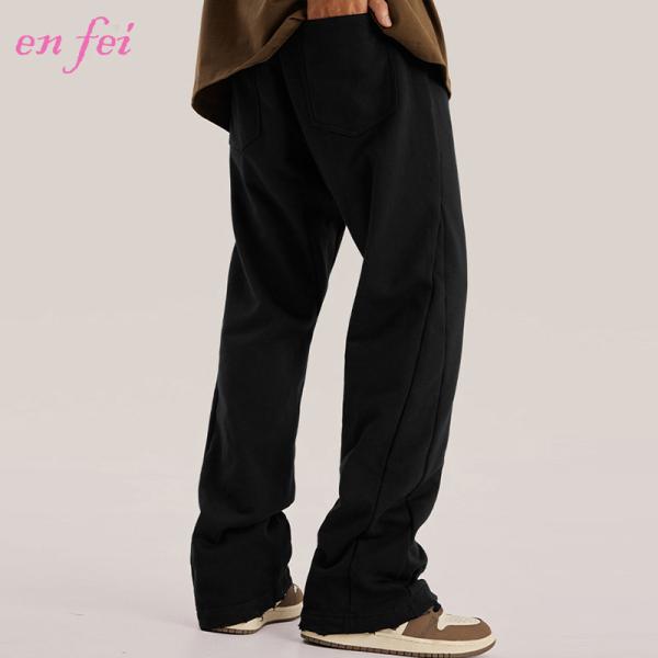 Custom New Arrival Fashion Street Casual Flare Leg Pants Casual Men Jogger Stacked Flare Sweat Pants