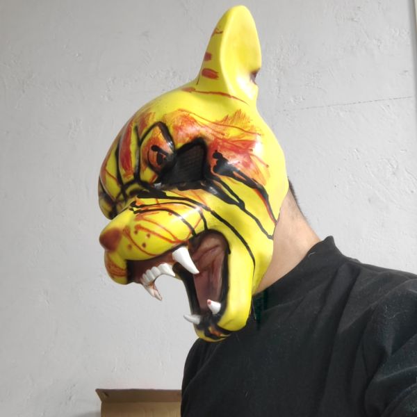 Creepy Cat Mask with Terrifying Design Premium Latex Material and Full Head Coverage for Halloween