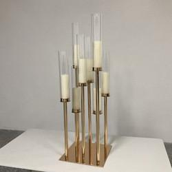 5 Braço Caminha Velas Antigo Candelabro Para Natal Velas Prateadas Velas 90cm