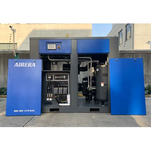 High-Capacity AGCD-355D II B VP Screw Air Compressor for Mining Applications—High-Pressure Two-Stage Compression Air Pump