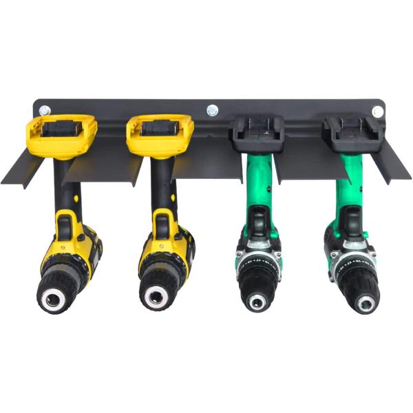 Настенный держатель сверла держит 4 сверла, электрический сверло инструмент стойки, тяжелые утилитные стойки