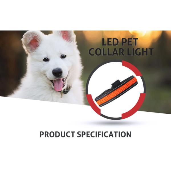 LED Light Waterproof Dog Band Pet Collar Flashing Light Band Safety Leashes Belt