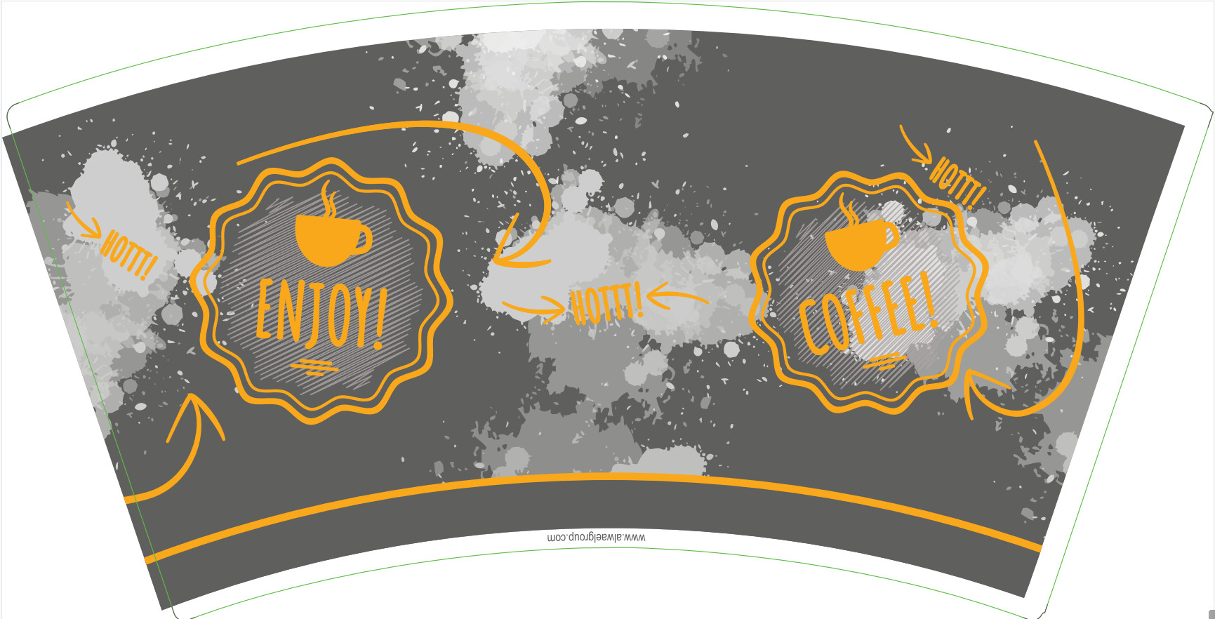 Устранимая напечатанная древесина девственницы вентилятора 190gsm чашки бумаги с покрытием PE для чая