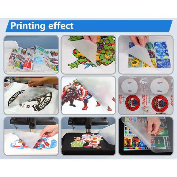 Película de transferência DTF 30CM x 100M 75U Compatível com CMYK + Tinta Branca para Impressão de Vestuário