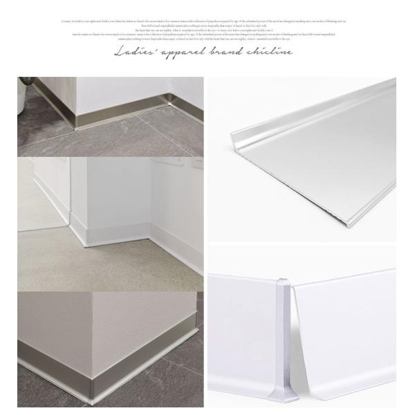 6063 Aluminum Skirting Board Anticorrosion 8.5mm Height OEM Available