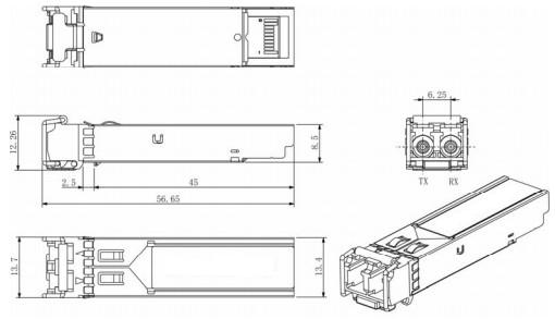 Длинное расстояние 200 км 1000BASE-ZX 1.25G SFP-передатчик 1550nm 200 км SMF