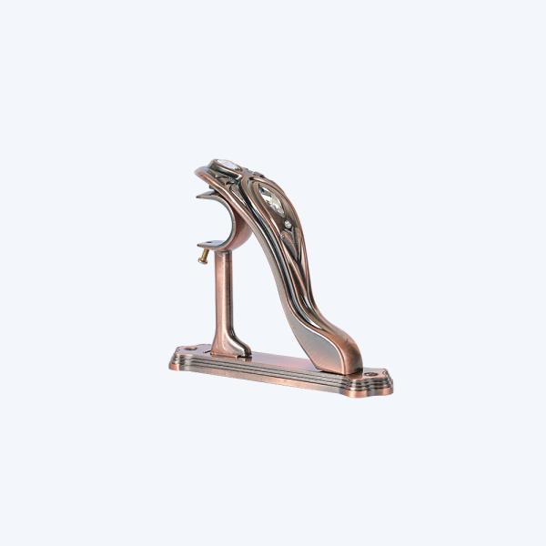 Engraved Pattern Pipe Curtain Rods Aluminum Alloy Curtain Holder For Window Decoration