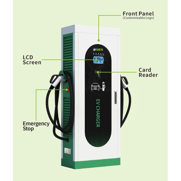 Reliable 60KW Fast Charging  EV Car Charger New Condition  Floor-Mounted Charging Station