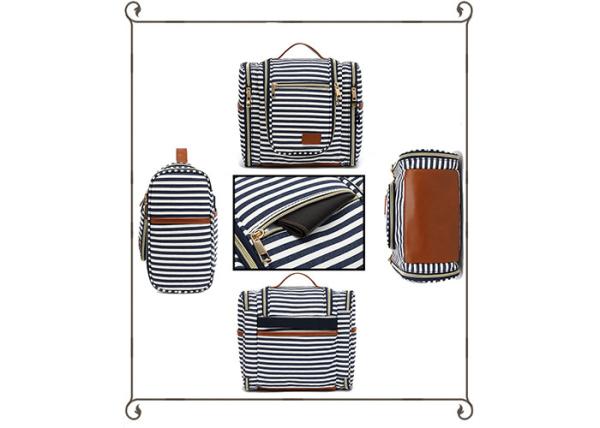 Durable Dirtproof Waterproof Luggage Bags Canvas PU Leather Straps Smooth Zipper