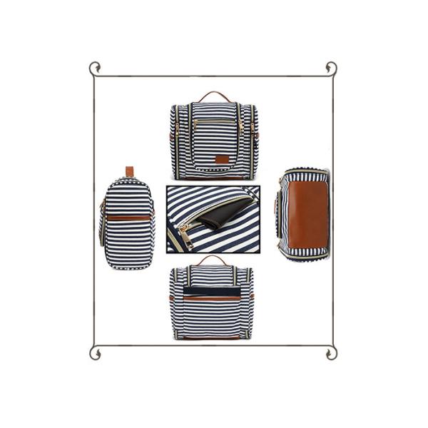 Durable Dirtproof Waterproof Luggage Bags Canvas PU Leather Straps Smooth Zipper
