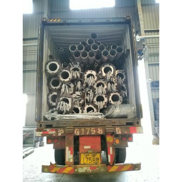 12m Galvanized Steel Round Octagonal Street Light Poles For Area Lighting