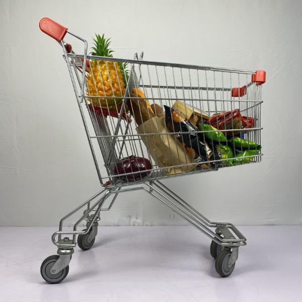 Chariot russe régulier 125L d'épicerie de supermarché de style avec des roues d'unité centrale