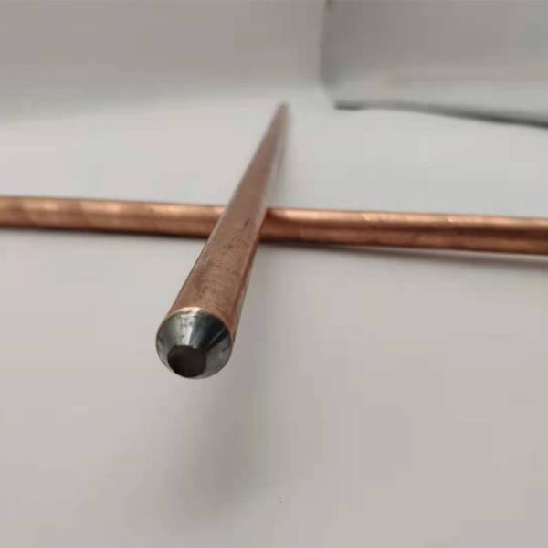 Continuous Casting Copper Clad Earth Rod for Grounding System with Pointed Head Type