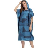 Toalha de poncho de microfibra com capuz para mulheres