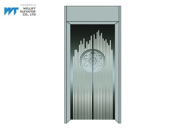Shopping Mall Elevator Cabin Decoration with Mirror Hairline Stainless Steel Design