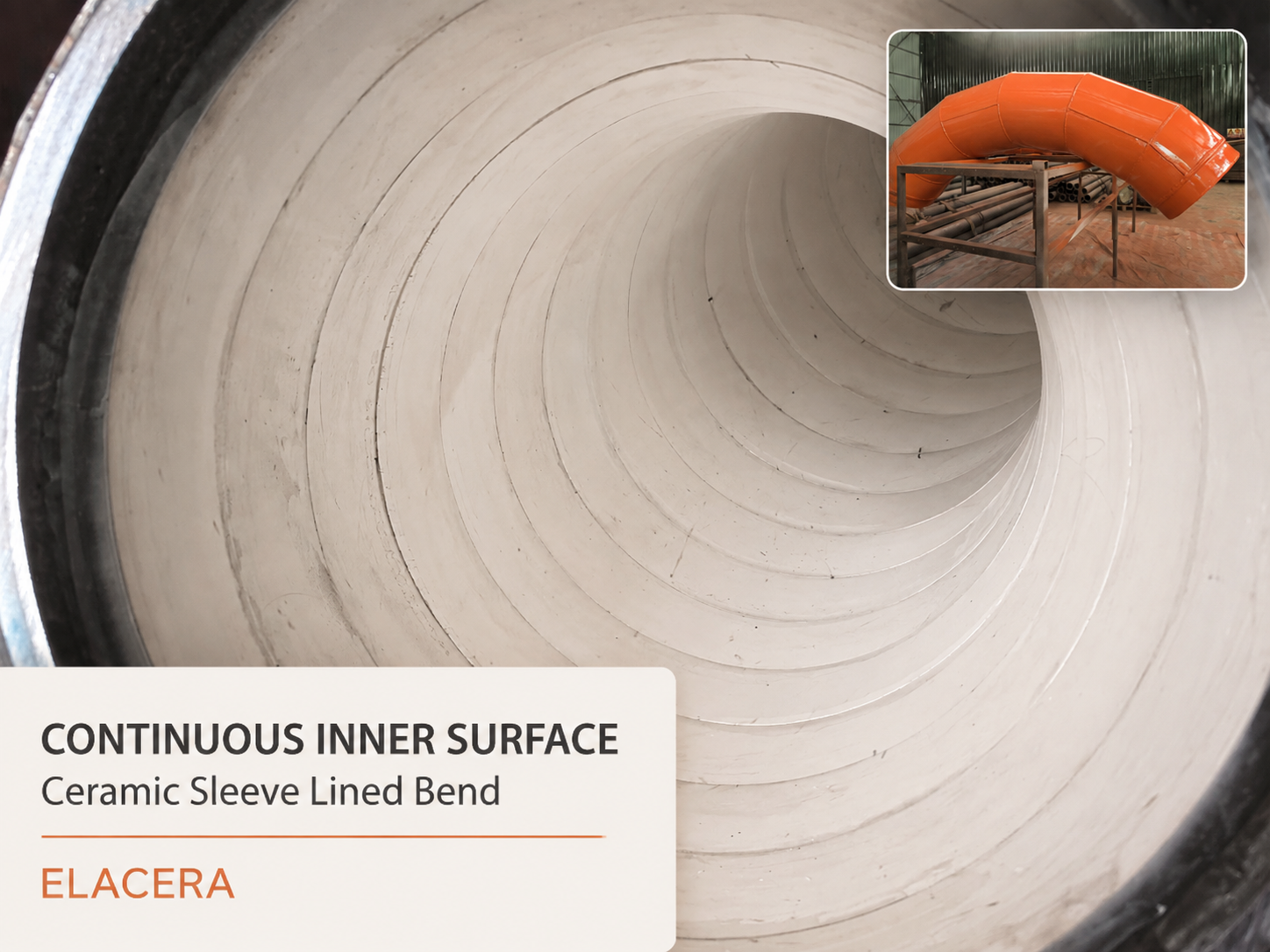Large Diameter Ceramic Lined Pipe Transition for Abrasive Powder Conveying