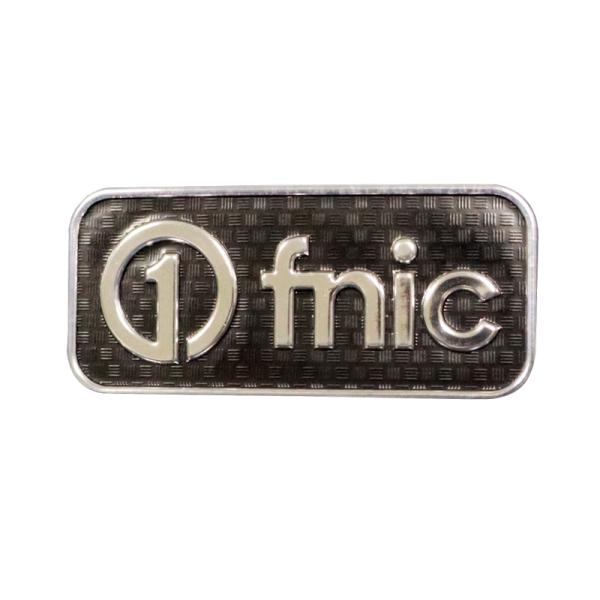 Customized Clothing 3D Silver Black Tpu Heat Metal Transfer Logo for Garment