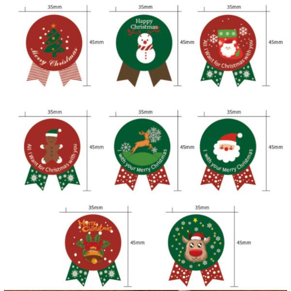 Стикеры винила веселого рождества PVC крена ярлыка цвета Pantone липкие