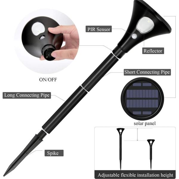 Dimmable Infrared Human Body Sensor Solar Path Lights IP65