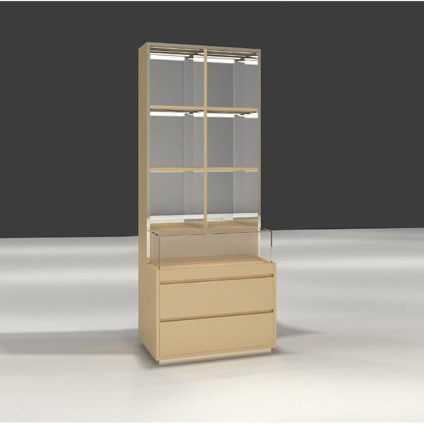 Livingroom Furniture Aluminum Glass Perfume Cabinet Display Case with Good Qualit