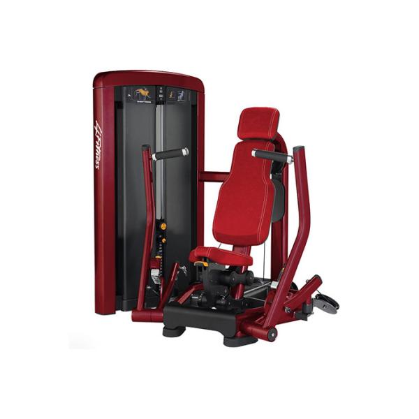 144x144x148cm Seated Red Tube Chest Press Universal Machine